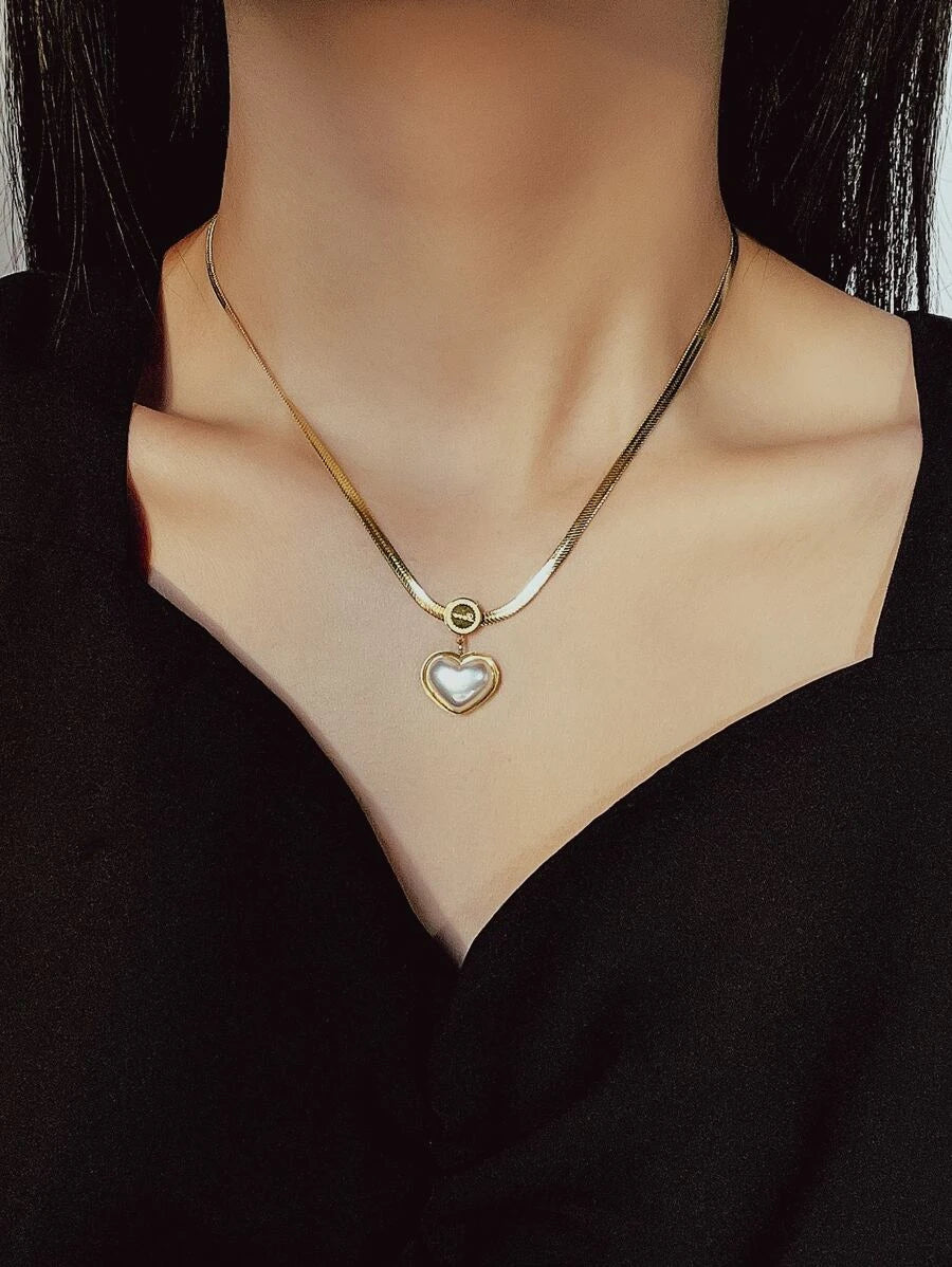 💥 EDICIÓN LIMITADA❗️  | Collar Corazón de Perla Oro