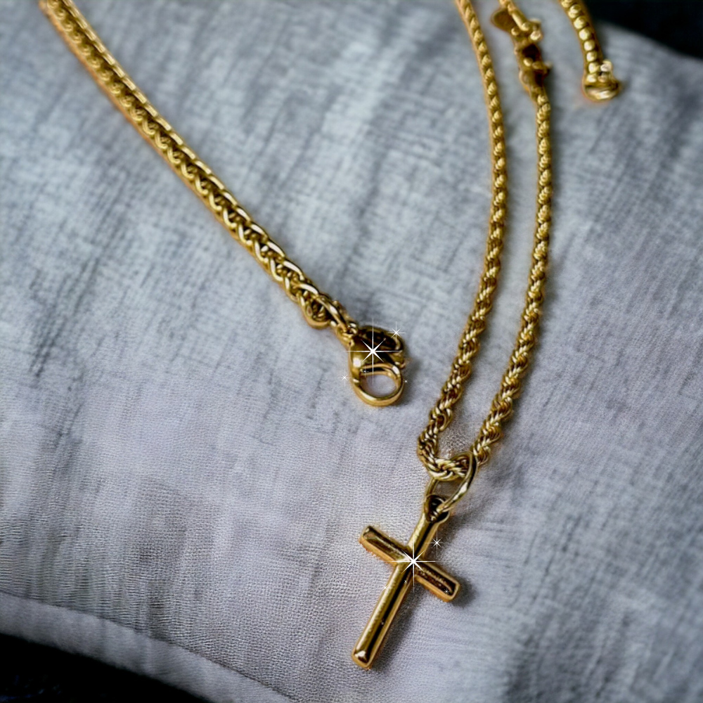 ✨ Edición Limitada | Collar De Cruz De Oro De 14k ✝️