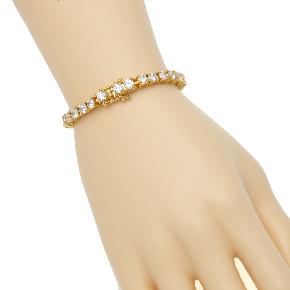 ❗️ EXCLUSIVO ❗ | Crystal™ Pulsera Hombre Oro 18k Circonitas Cristal 💖