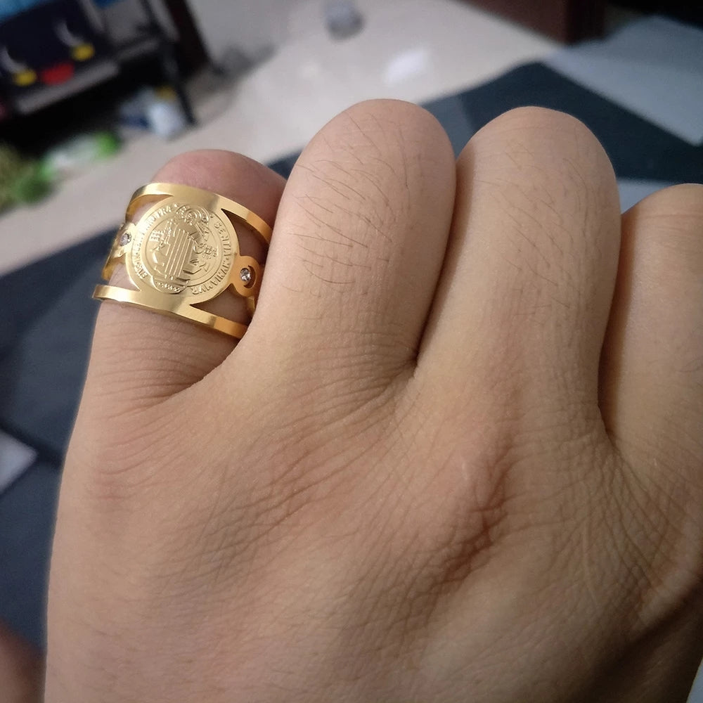 💥 EDICIÓN LIMITADA❗️  | Anillo San Benito Dorado