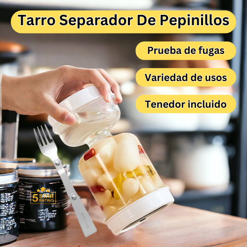 ❗️ Nuevo Producto ⚜️ | CrispJar™ - Tarro separador de pepinillos húmedos y secos🧩💖