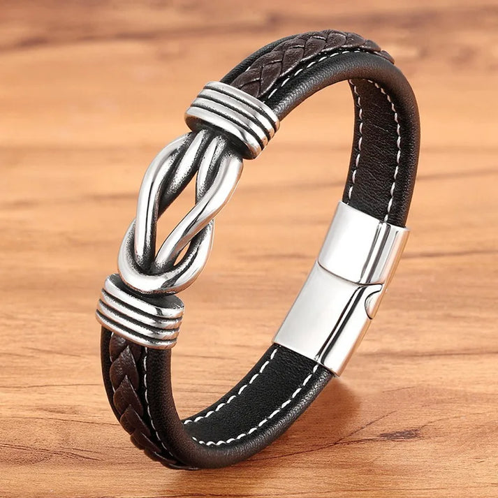 🔥 OFERTA EXCLUSIVA | Ethnic™ Pulsera de hombre trenzada de cuero estilo étnico