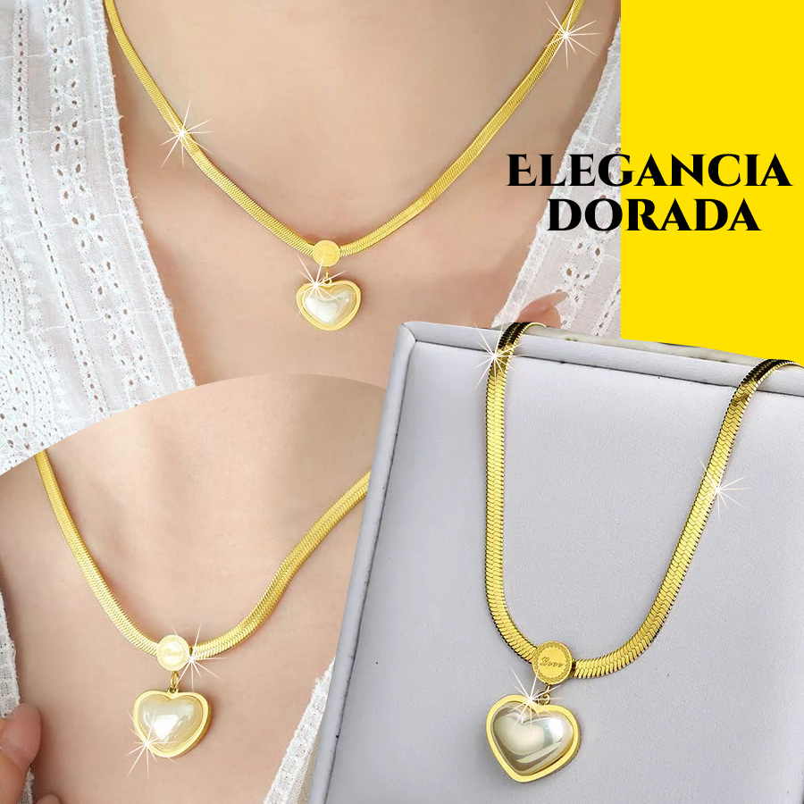 💥 EDICIÓN LIMITADA❗️  | Collar Corazón de Perla Oro