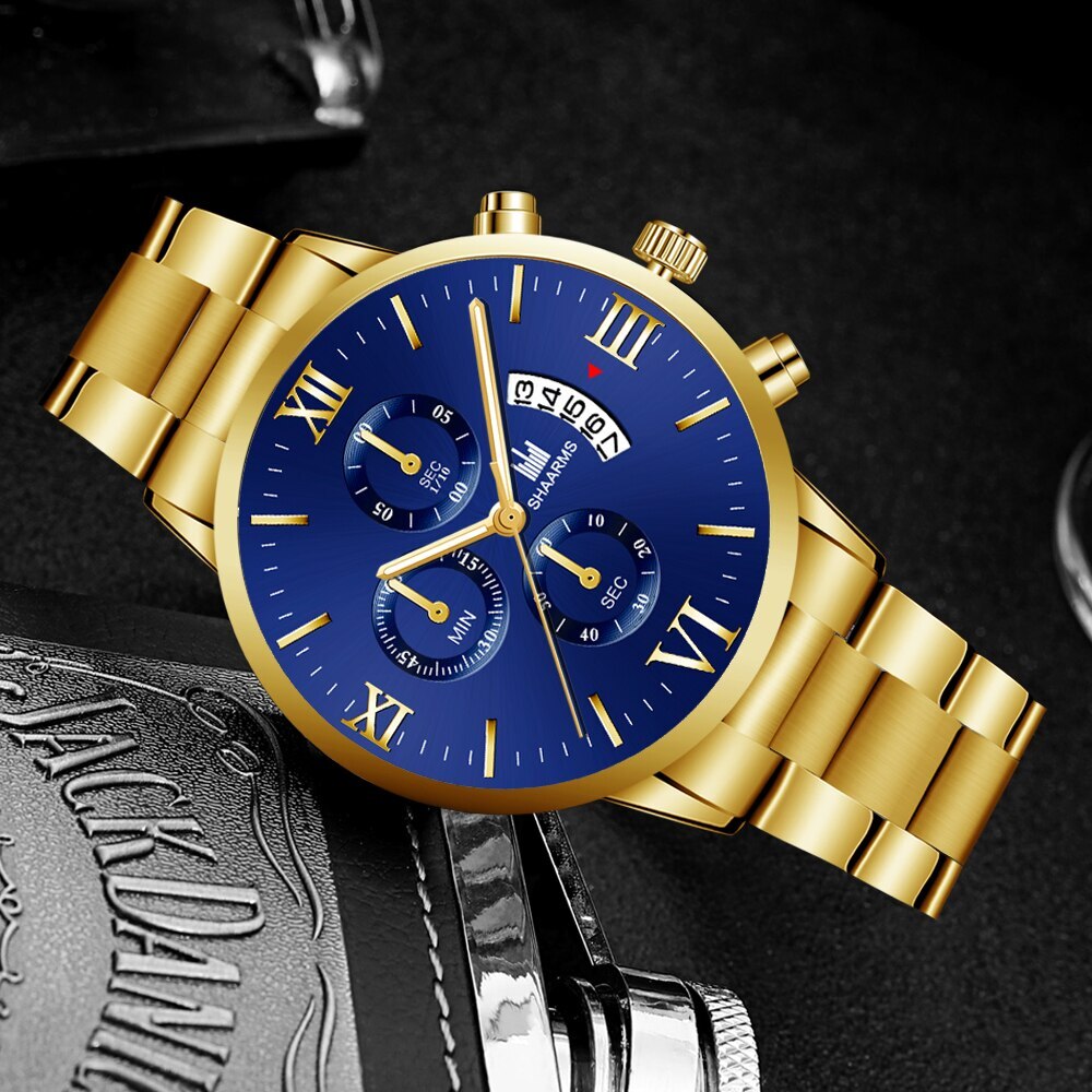 LANZAMIENTO EXCLUSIVO | Reloj de Negocios Dorado de 2 Piezas y Pulsera Para el Lujo 💎