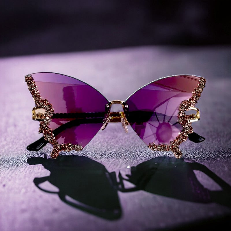 💥 EDICIÓN LIMITADA❗️ | Elegance™ Gafas de sol con detalle de mariposa y diamantes