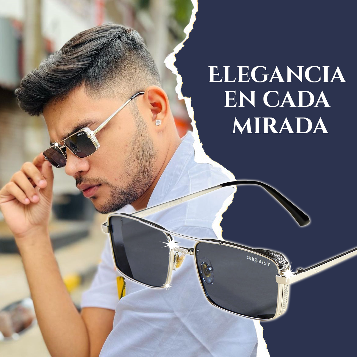 ❗️ 1+1 GRATIS 🔥 | Gafas de sol polarizadas rectangulares punk, lujo sin fin🕶️